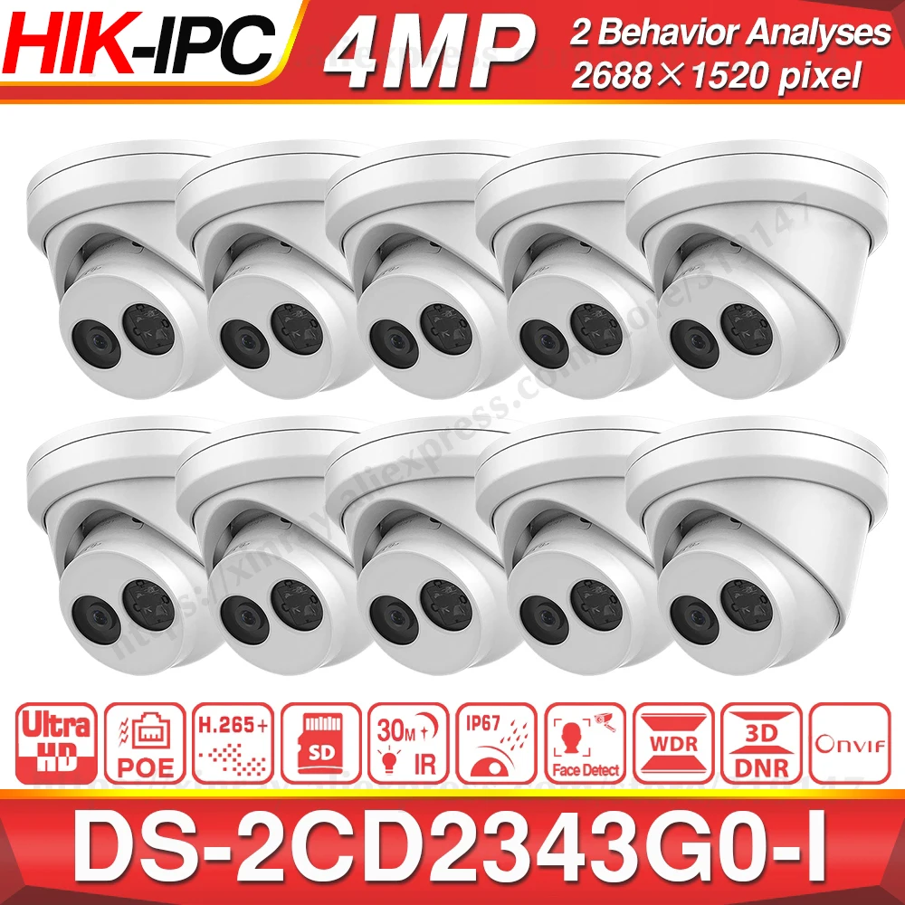 Предварительная продажа HIKVISION DS 2CD2343G0 I 4 МП ИК фиксированная револьверная Сетевая
