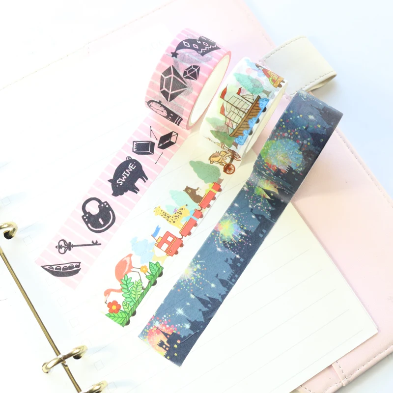 

Domikee Japanese cartoon festival pattern school decoration DIY washi paper masking tapes for diary bullet journal notebooks