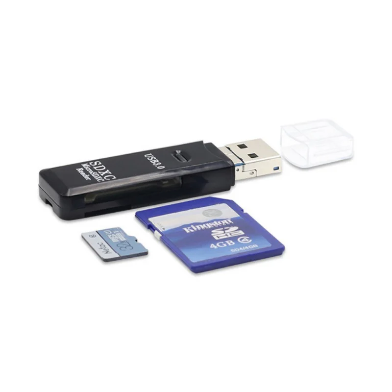 Для Windows USB 3,0 кард-ридер 2-в-1 два слота TF защищенная цифровая карты памяти телефона компьютера Адаптер прочный