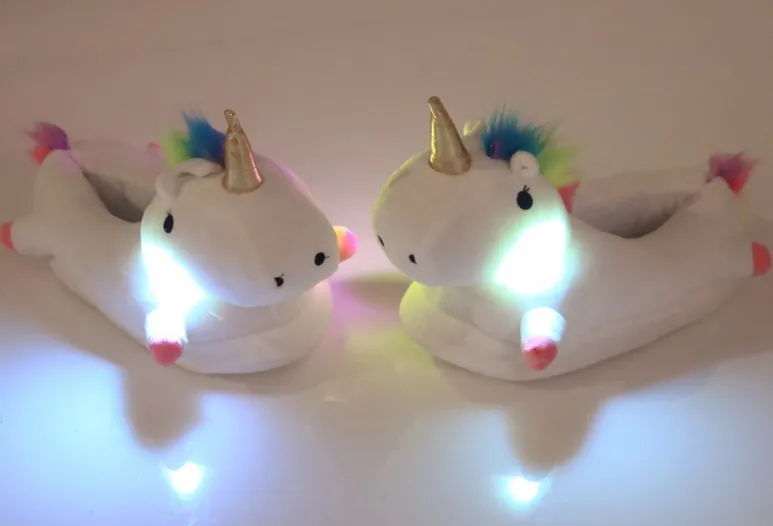 Women Fur Slippers Winter Unicorn Slipper Adult Soft Home Slipper Keep Warm Indoor Slippers Women Cozy Home Shoes for Girls