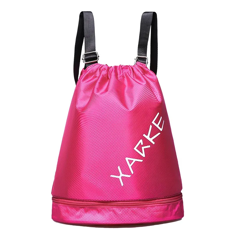 XK17805-Hot pink XARKE сумка для плавания с обувью для хранения для мужчин и женщин водонепроницаемый рюкзак спортивная комбинированная сумка для сухих и влажных вещей фитнес бассейн пляж - Цвет: XK17805-Hot pink