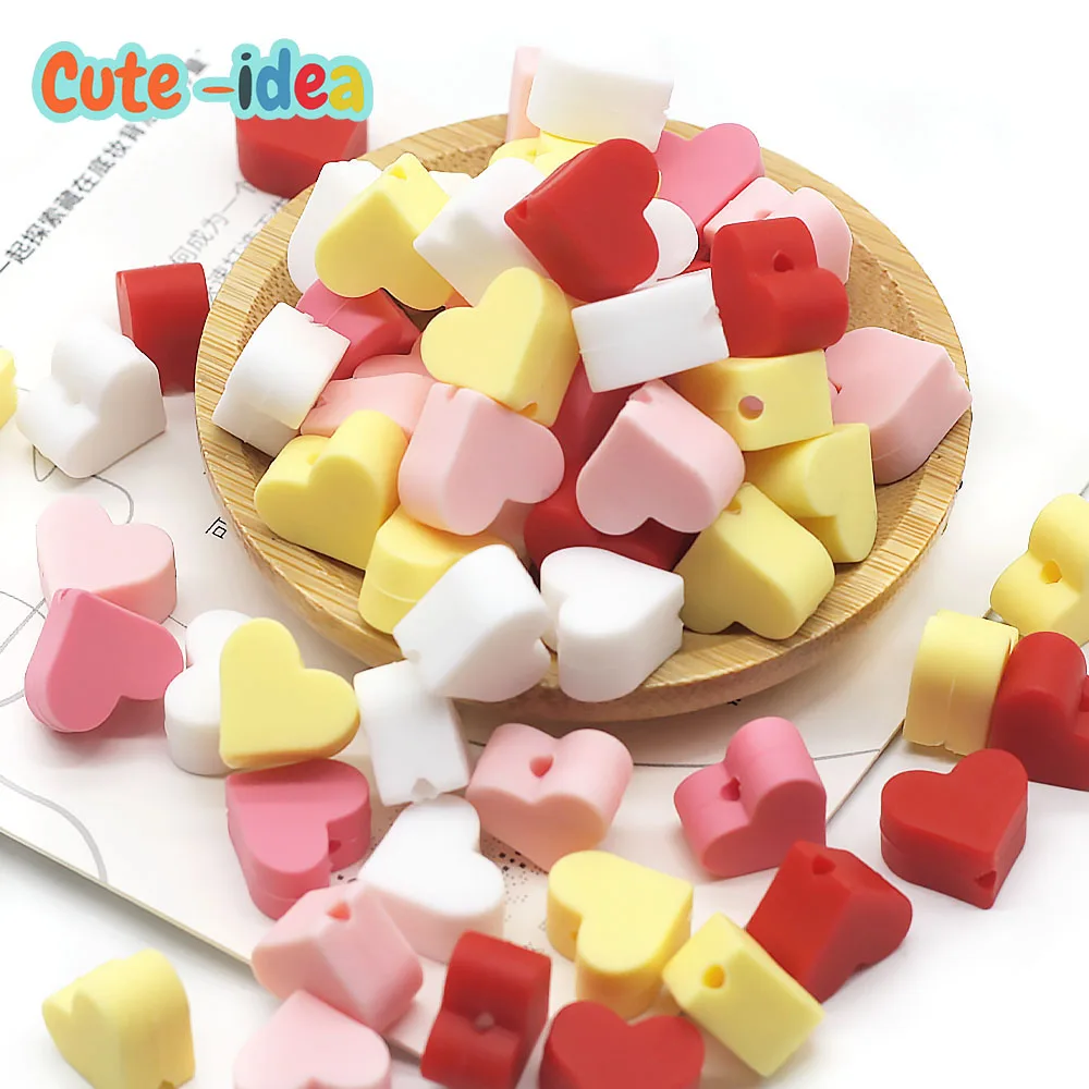 Силиконовые грызунки в форме сердца Cute-idea 10 шт. сделай сам соска-пустышка цепочка