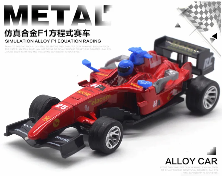1: 32 сплав F1 формула гоночный автомобиль воин звук-и-светильник Модель автомобиля Модель игрушки стиль Горячая Распродажа