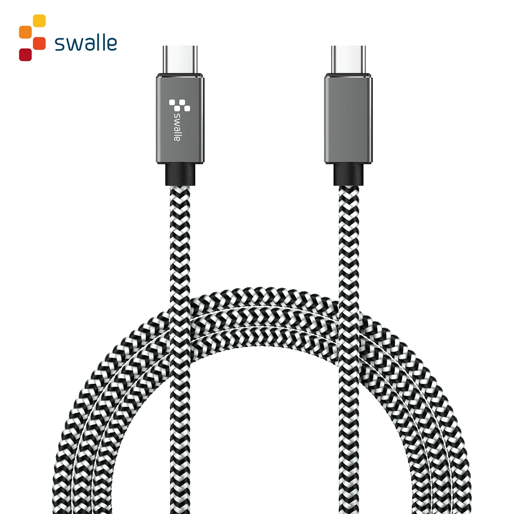 Swalle USB 3,0 type C к USB C кабель для samsung S9 S8 Note 9 8 PD 60 вт быстрая зарядка 4,0 USB-C кабель для быстрой зарядки для MacBook Pro