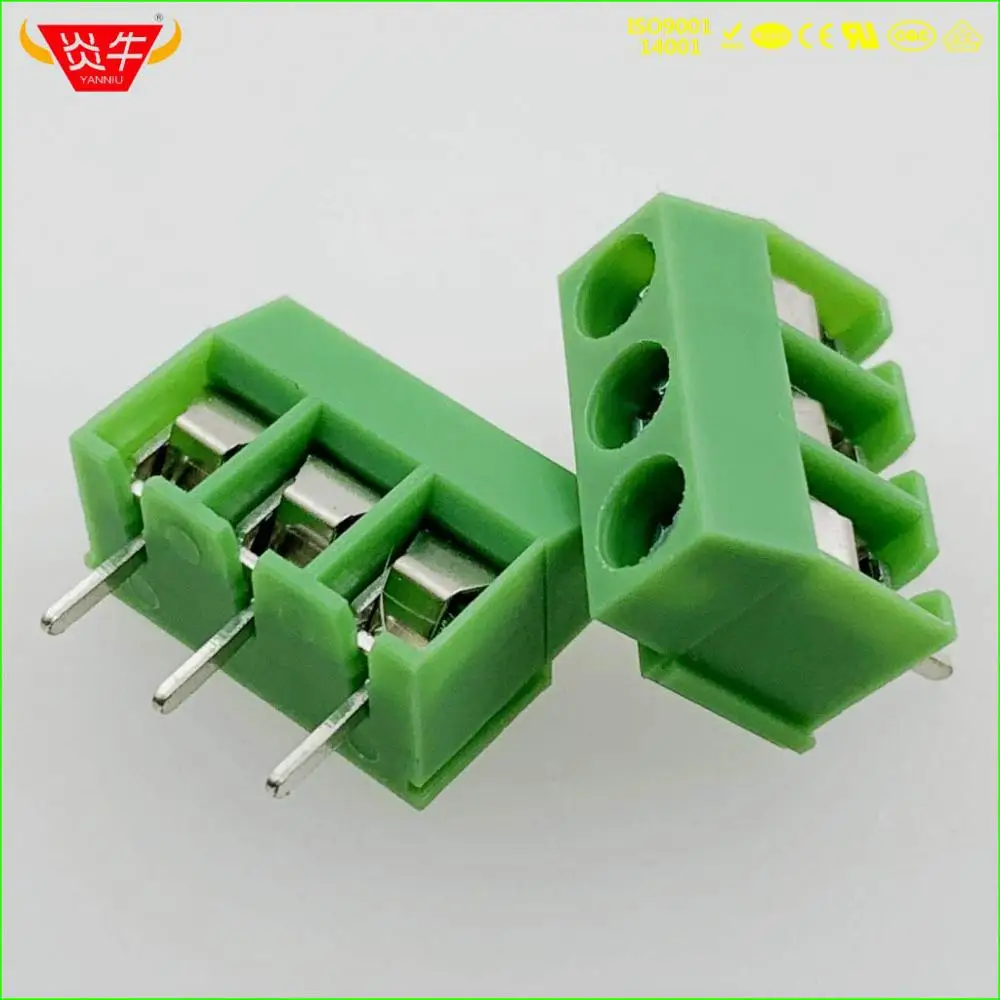 KF126 5,0 2P 3P PCB универсальные Винтовые клеммные блоки DG126 5,0 мм 2PIN 3PIN пластиковые высота 10,9 мм DEGSON KEFA YANNIU