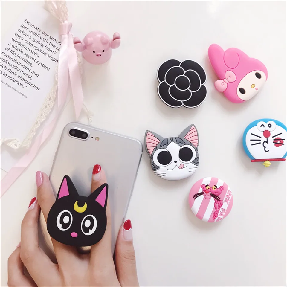 

Cute Cartoon Mobile phone grip bracket phone expanding stand phone finger ring holder for phones for iphone x xs 8 xiaomi