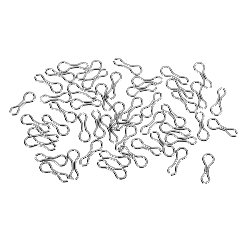 50 Pieces Fishing S / M / L Alloy Long Sinker Eyes Eyelets for Lead Weight Molds