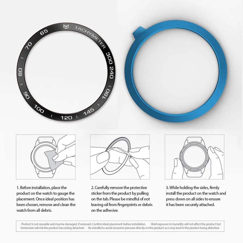 Алмазный металлический ободок чехол для samsung Galaxy Watch 42 мм/46 мм gear S3 клеющаяся крышка ремешок аксессуары для часов