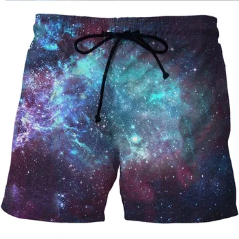

Men's quick-drying beach shorts star print casual pocket shorts on both sides