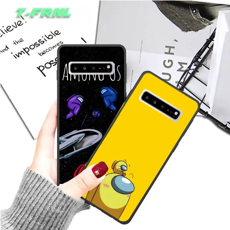 

Cute Among Us Phone Case For Samsung Galaxy S7 S8 S9 S10e S20 PLUS Note 10 Pro PLUS For Samsung Galaxy S10 Case