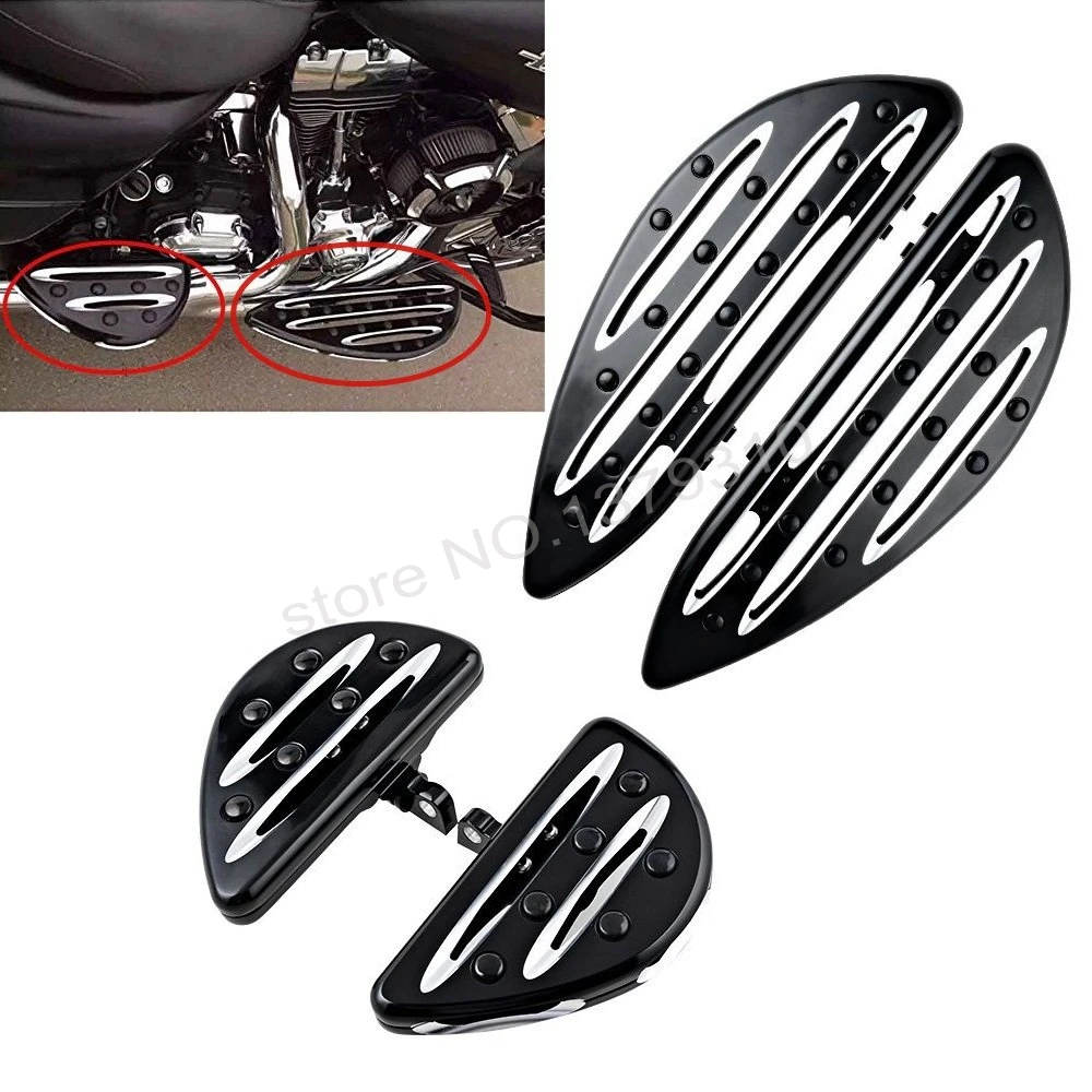 Черный драйвер половицы+ задний пассажирский костюм для Harley Touring Street Glide Road King