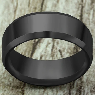 8mm Bright -Black Модные Простые матовые кольца из нержавеющей стали 316L для женщин, ювелирные изделия,, вечерние, подарок, Прямая поставка - Цвет основного камня: 8mm Bright -Black