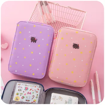 

Canvas School Pencil Case Kawaii Cute Penal Pencilcase for Girls Boys Pen Case Korean Large File Folder Product Stationery Pouch