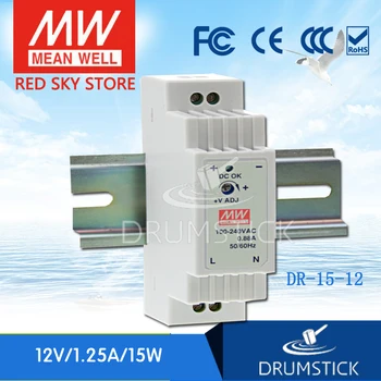 

(Ship from Spain) MEAN WELL DR-15-12 12V 1.25A meanwell DR-15 15W Single Output Industrial DIN Rail Power Supply