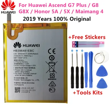 

Original Replacement Battery HB396481EBC For Huawei ASCEND G7 PLUS HONOR 5X y6ii GR5 5A G8 G8X RIO L03 UL00 TL00 AL00 3000mAh