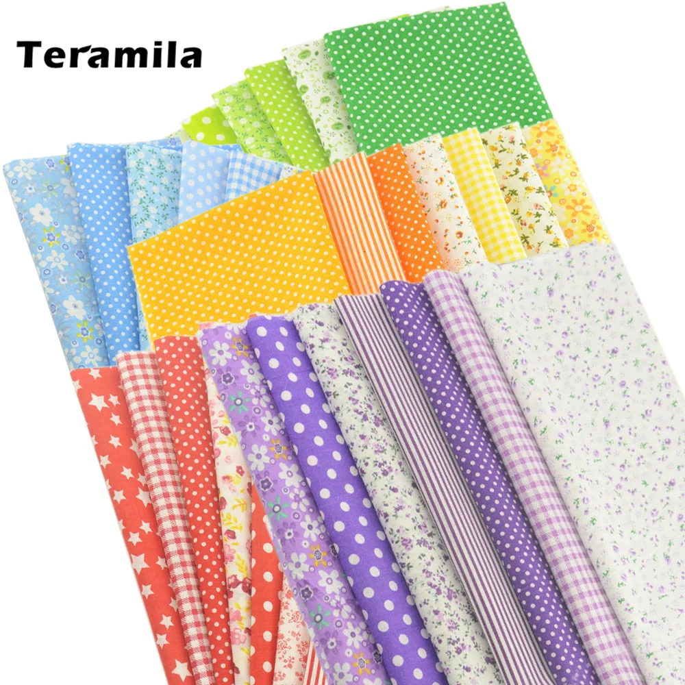Teramila 7 шт./компл. 30x30 см, 25x25 см швейная ткань Лоскутная Ткань для производства одеяла ручной работы из хлопка ткани ткань для вышивки