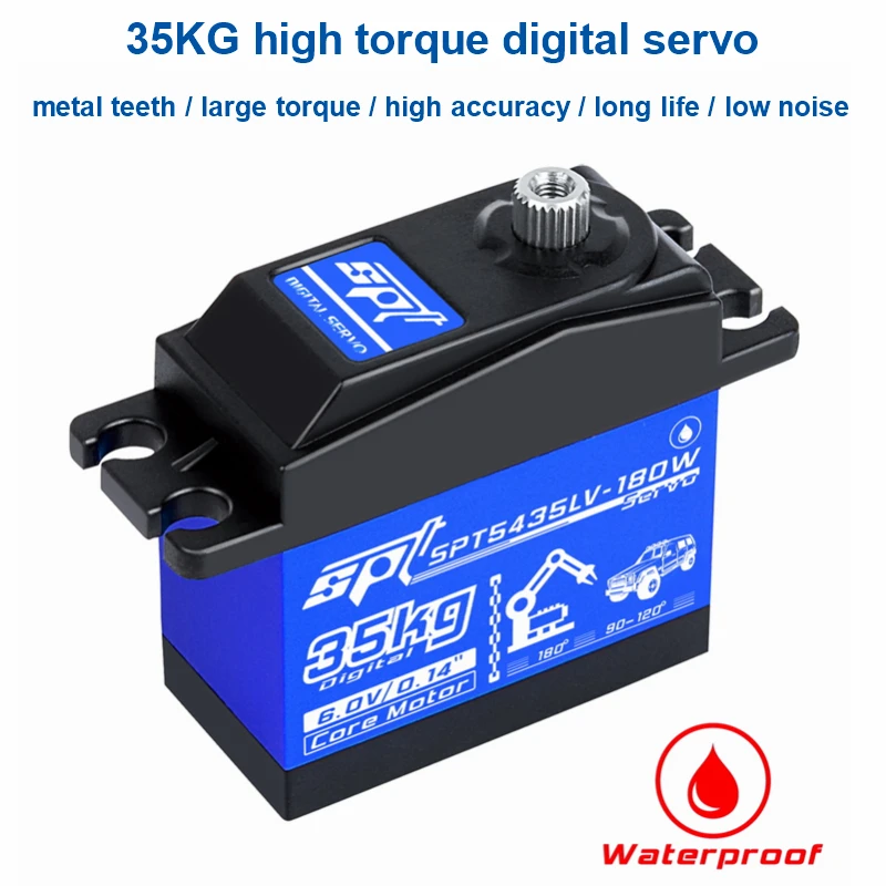 SPT SPT5435LV-180W сервопривод 35 кг водонепроницаемый рулевой редуктор большой крутящий момент большой угол металлический редуктор цифровой сервопривод для RC автомобиля RC рука робота