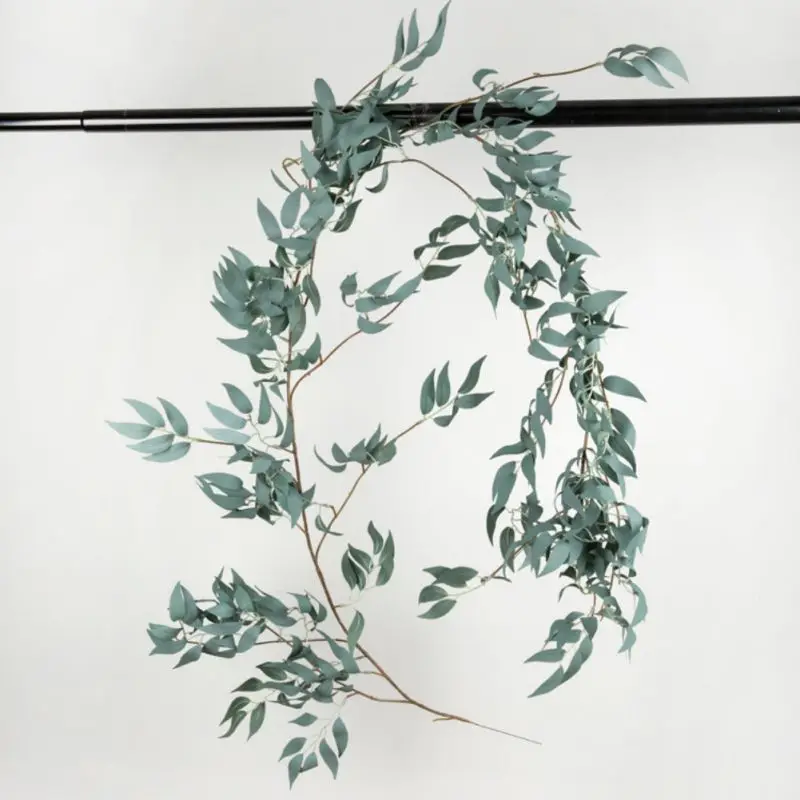 

Artificial Plants Hanging Leaves Vines Twigs Fake Greenery DIY Garland String in Green for Indoor/Outdoor Wedding Decor Top
