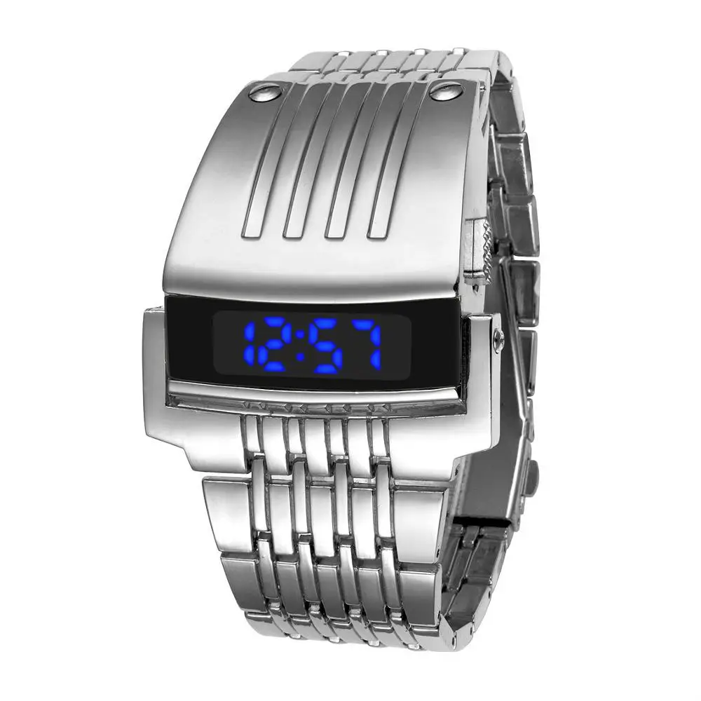 Moda di lusso Iron Man orologi concezione blu Led orologi digitali