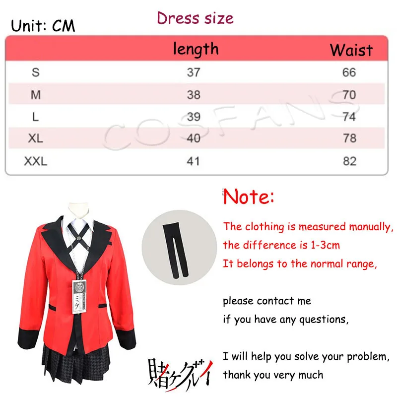 Cosfans 7pcs Full Set Jp Anime Kakegurui Cosplay Costume Halloween Jabami Yumeko Sayaka School Uniform -Zentai shop online H5cd029b35fb74cbd9d98728dcd1c19e00.jpg