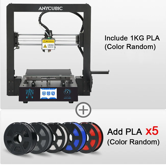 Mega-s Add 5KG ANYCUBIC Mega-S 3d принтер Модернизированный экструд размера плюс TFT сенсорный экран Настольный FDM дешевый 3d Принтер Комплект impresora 3d drucker - Цвет: Mega-s Add 5KG