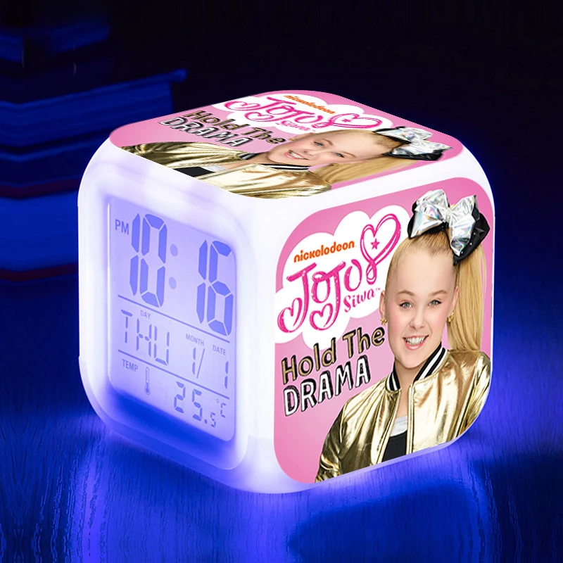 03 JoJo Siwa Alam, часы с цифрами, светодиодный, с температурой, для девочек, для детей, 5 стилей, милые, милые, новые, часы на Рождество, день рождения, подарки на Рождество, сумки - Цвет: 03