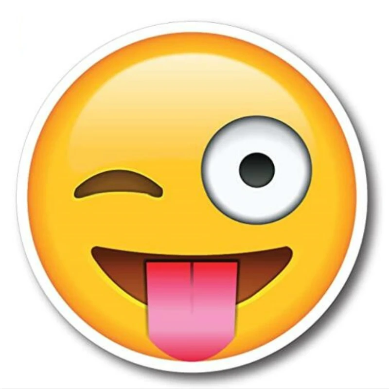 

DAWASARU Wink Tongue OUT Expression Decal Is Perfect for Car or Truck Decoration Car Creative Decal Car Sticker Custom 12*12CM