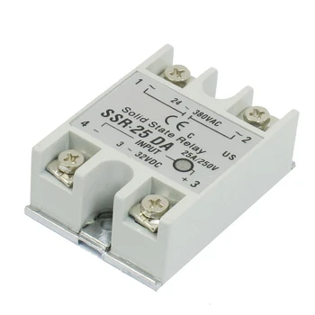 

New Temperature Control AC 24V-380V Output Solid State Relay 25A SSR-25DA