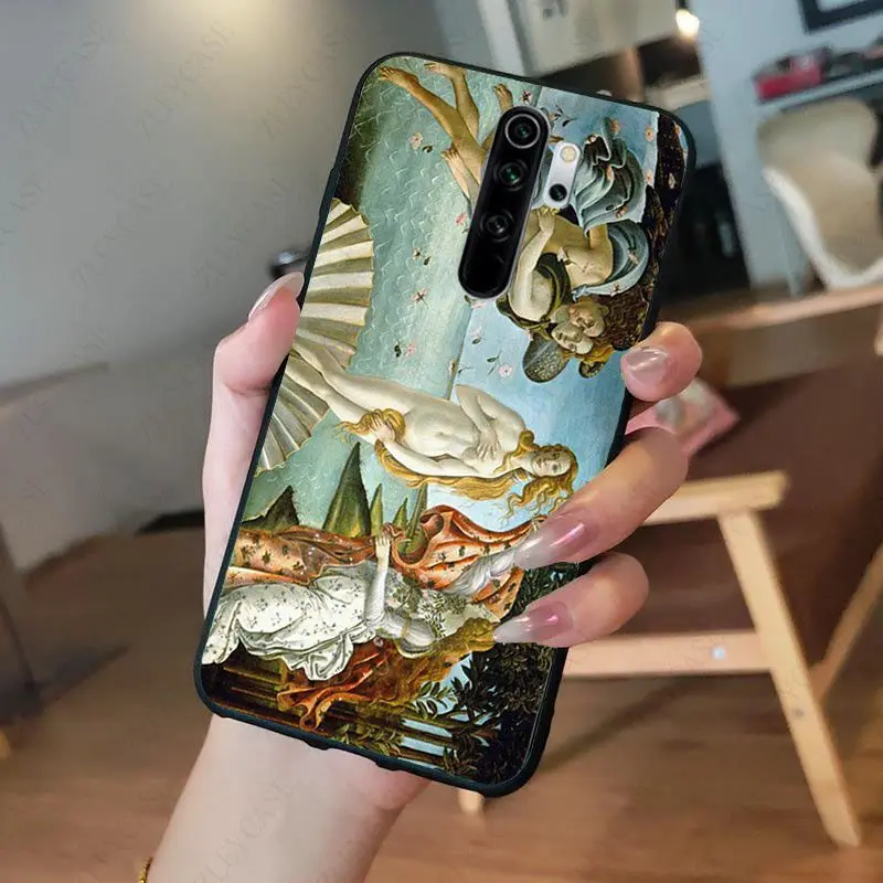 Art Painting The Birth Of Venus Phone Case for redmi note8pro note7 note5 note6pro 7 7A 8 8A Note8T Note9 note9s note9pro Cover xiaomi leather case handle Cases For Xiaomi