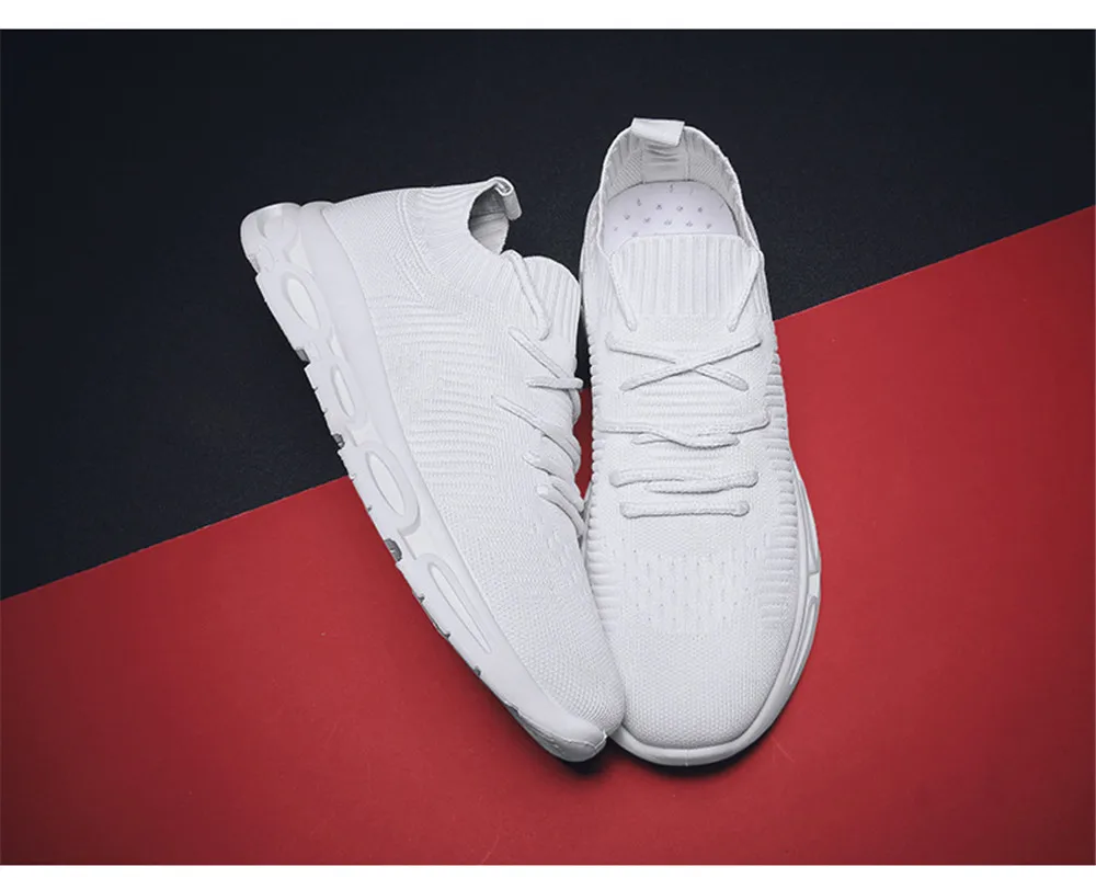 

Men's Vulcanize Shoes spring, summer breathable mesh sports casual trend wild Flat heel Lace-up lightweight sneakers air sole