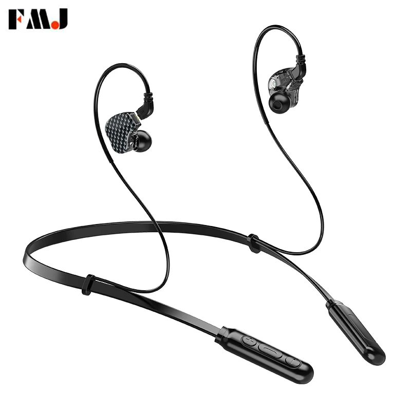 FMJ Новинка S3 беспроводная Bluetooth гарнитура 5,0 двойное подвижное кольцо 6D звук сабвуфер может изменить линию в ухо Спортивная гарнитура 135 мАч