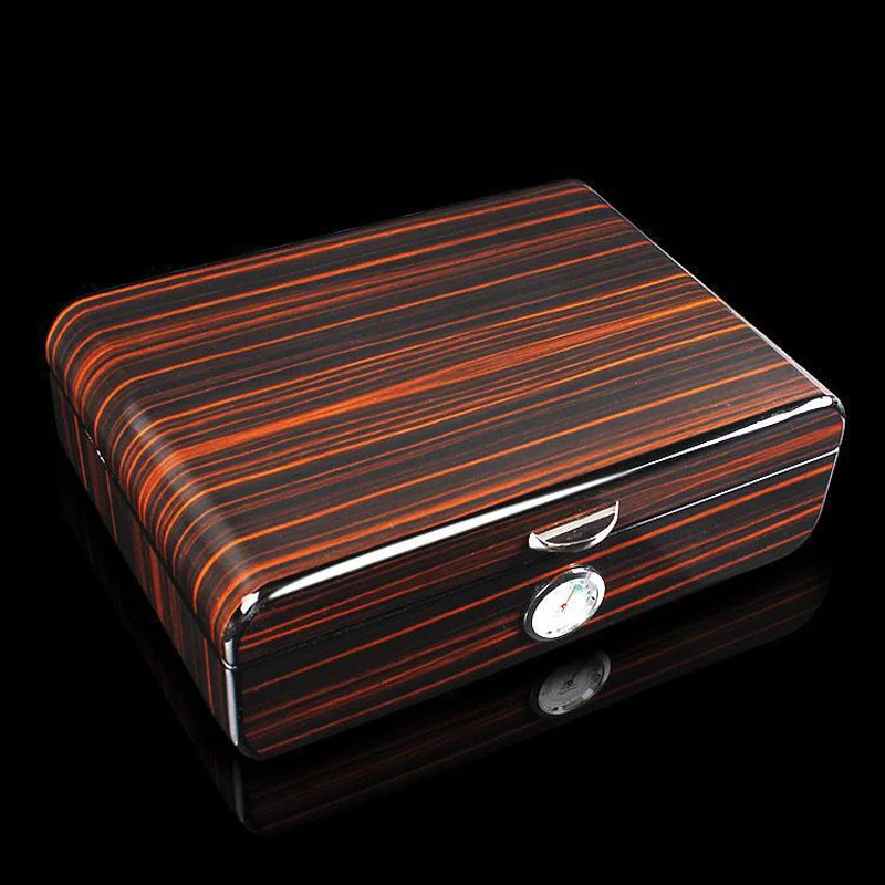 

Office and Home Solid Wood Cigar Box High end cigar storage box solid wood high gloss finish Cigar moisturizing box