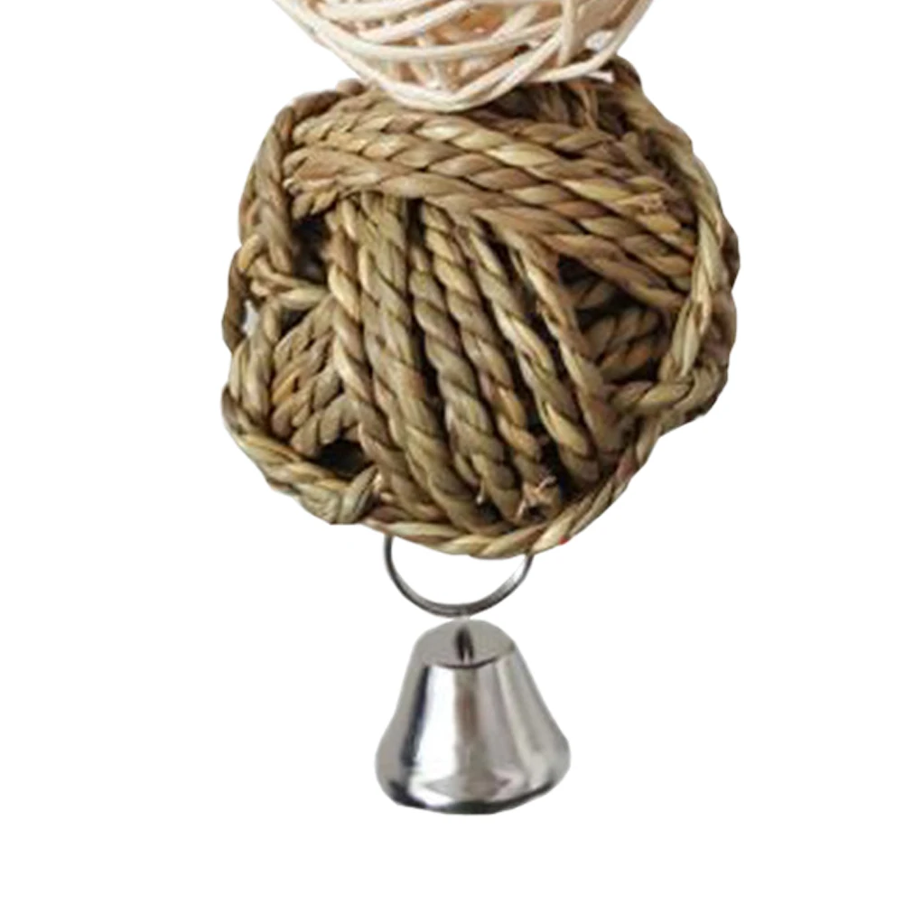 Non-toxic Bites Rabbit Cage Safe Climb Hanging Entertainment Bird Toy Swing Pet Parrot Hamster Chewing Ball Play