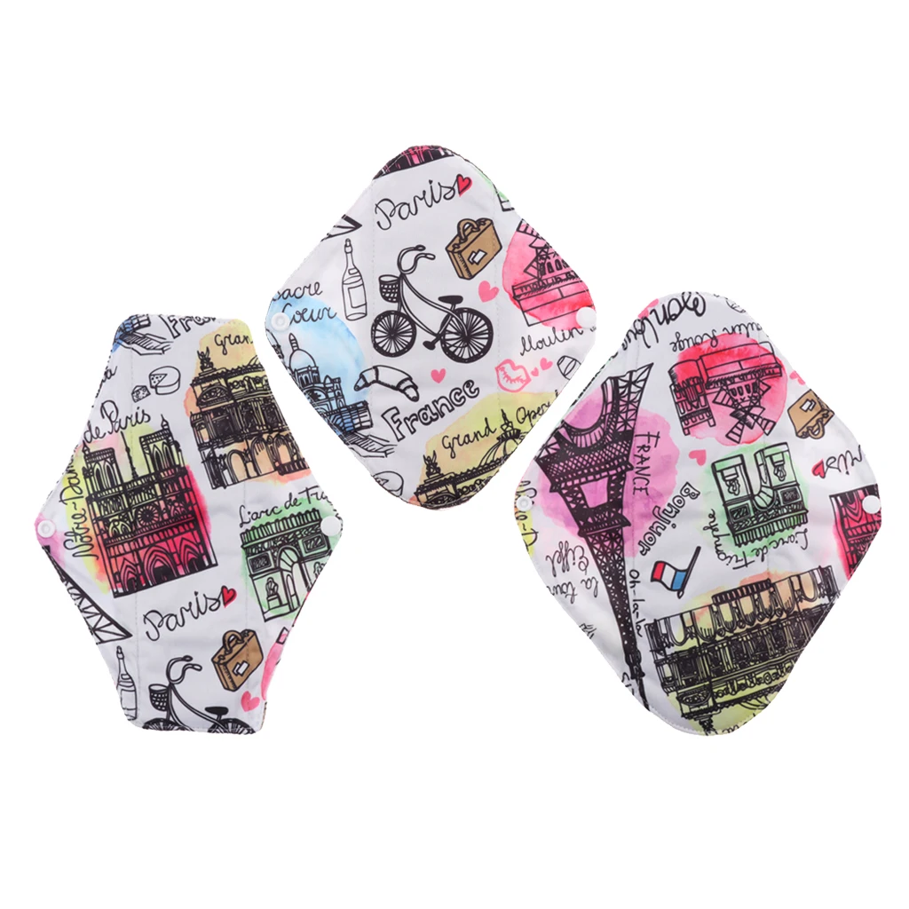 Charcoal Bamboo Fiber Washable Menstrual Sanitary Maternity Pad for Female Bamboo Charcoal Cloth Sanitary Pad Reusable Panty Pad