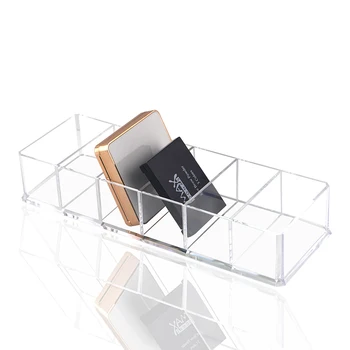 

Adjustable Transparent Clear Acrylic Makeup Organizer Storage Box Case Lipstick Cosmetic Jewelry Brushes Holder Plastic
