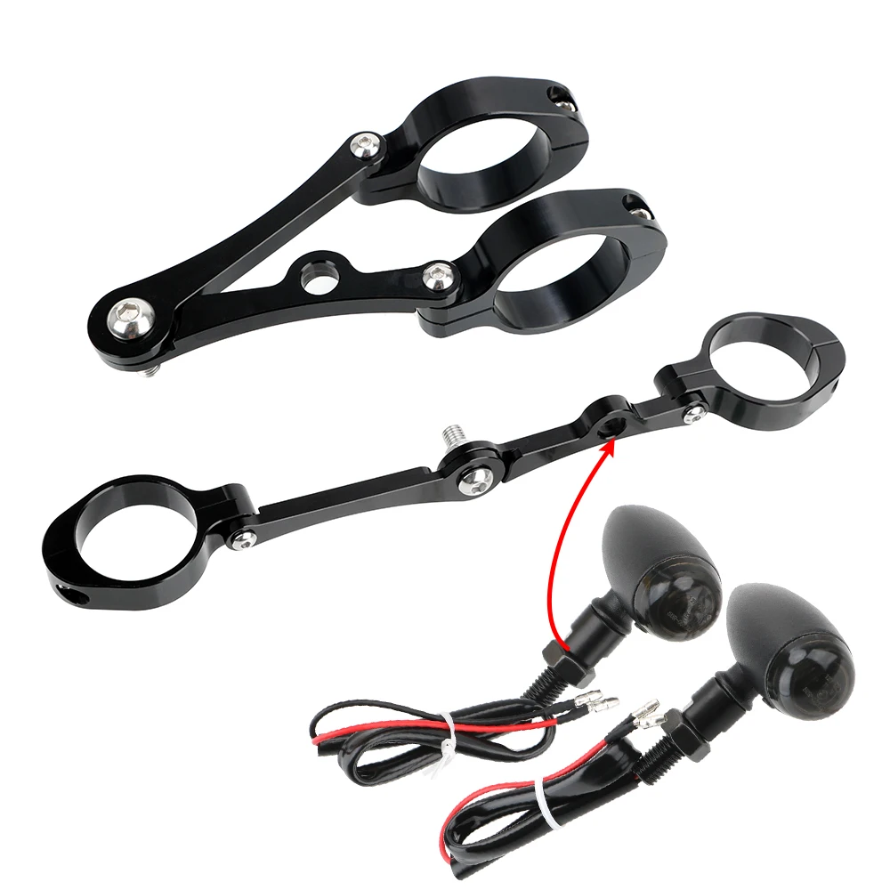 Кронштейн фары мотоцикла держатель прожектора для Chopper Bobber Кафе Racer CNC вилка