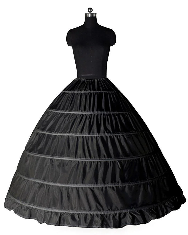 Свадебные аксессуары Петтикот Vestido Longo бальное платье кринолин нижняя юбка 6 Обручи юбка Подъюбники