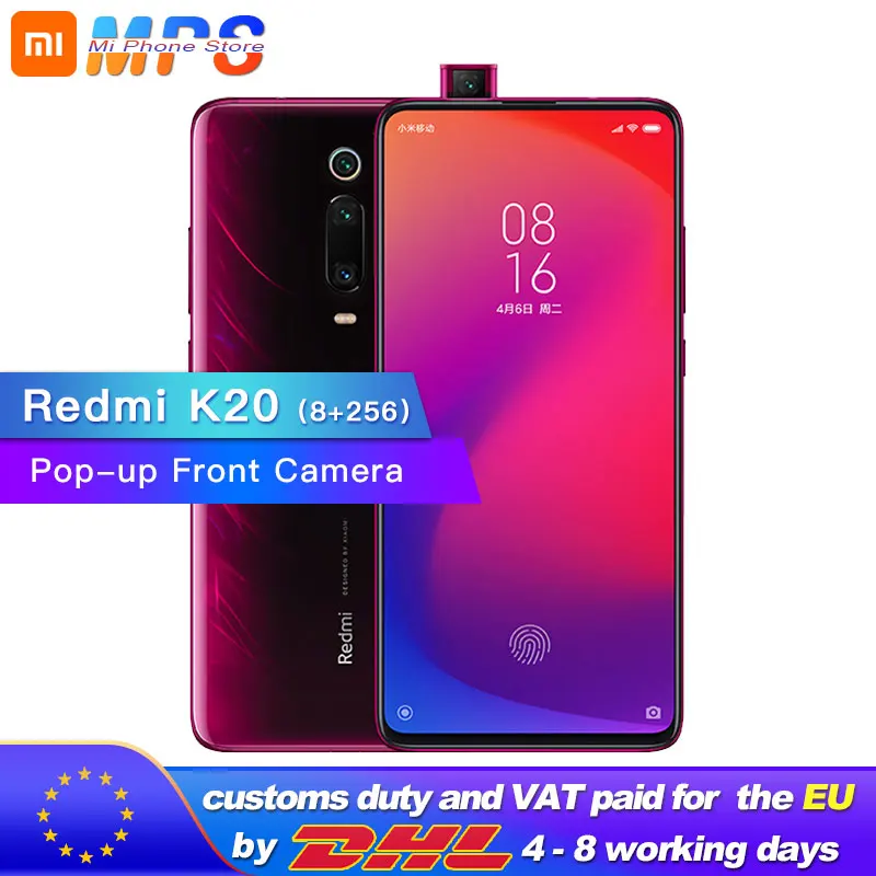 Xiaomi Redmi K20 с глобальной ПЗУ 8 ГБ 256 мобильный телефон Snapdragon 730 48мп задняя камера