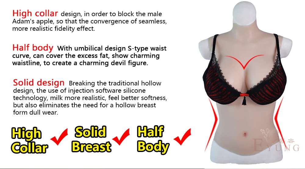 Crossdresser Realistic Silicone Breast Plate Forms Fake Boobs Enhancer Tits Shemale Transgender Drag Queen Crossdressing Cosplay (4)