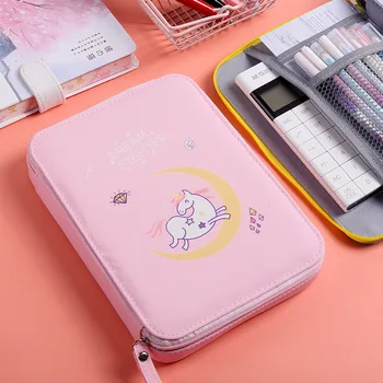 

Canvas Multifunctional Double-layer Storage Large Capacity Student Pencil Case Simple Cases For School Fashion