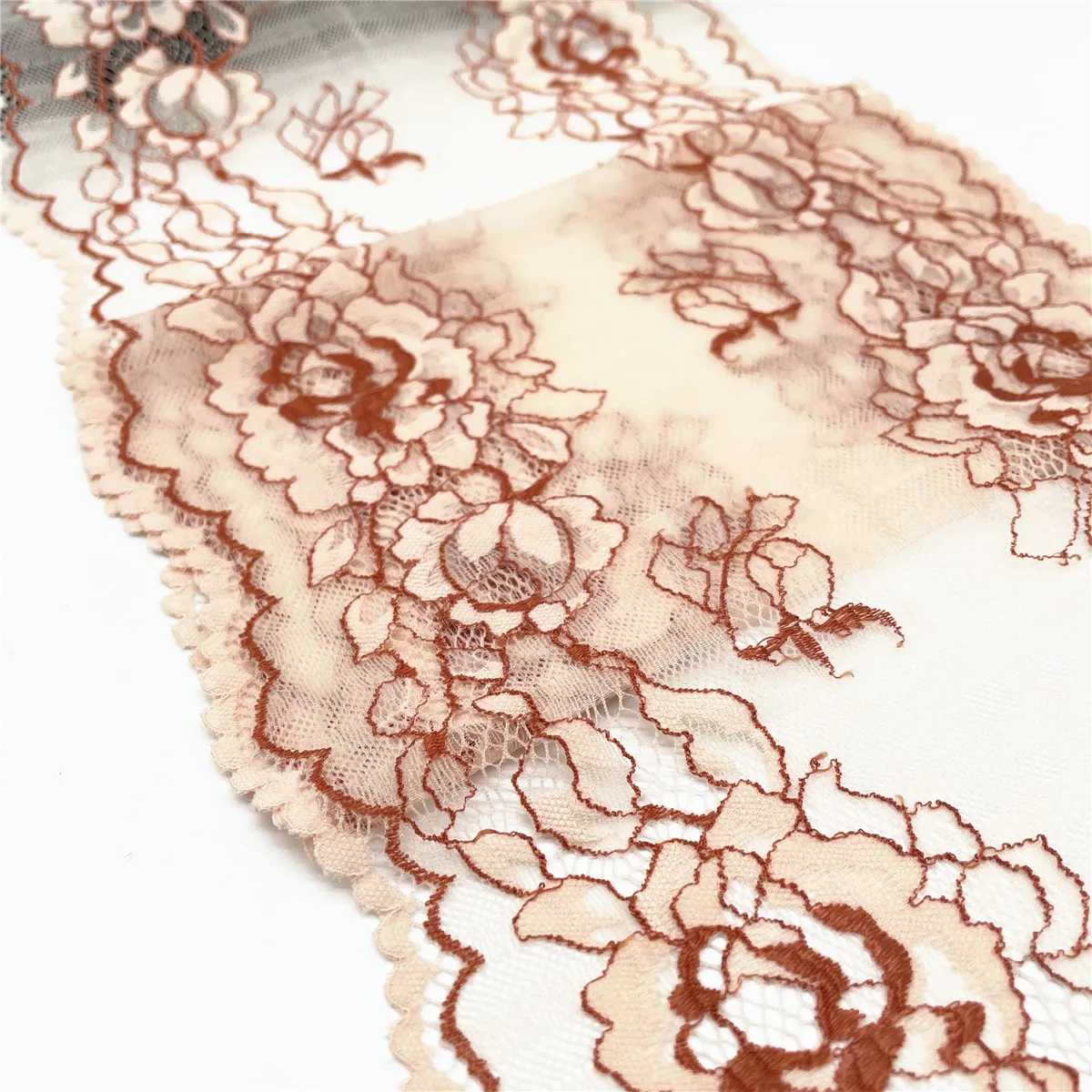 3y/lot Width 9 inch (23cm) Elastic Stretch Lace Trim 3