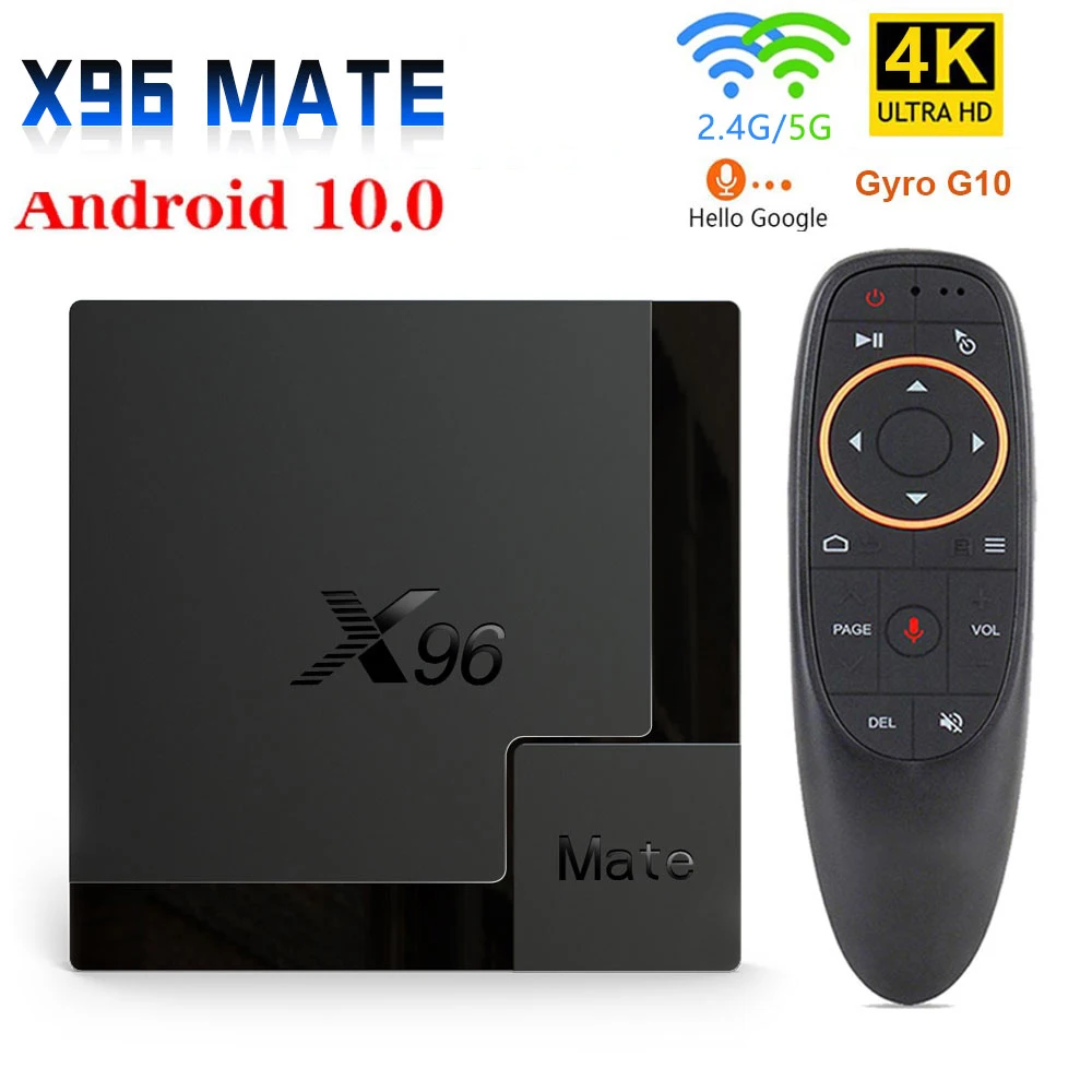 Смарт ТВ-приставка X96Mate Android 10 Allwinner H616 X96 Mate 4 ГБ 64 32 2 5G Dual WIFI 4K HD Google медиаплеер |