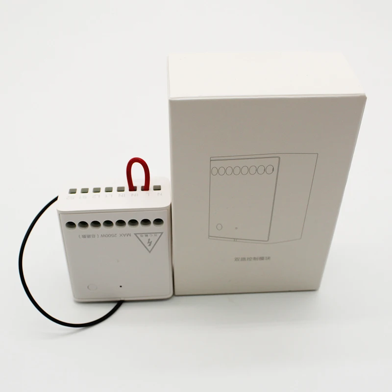 Original Xiaomi Mijia Aqara Wireless Relay Controller Two-way control module 2 channels Work For Mijia APP and Home kit 4