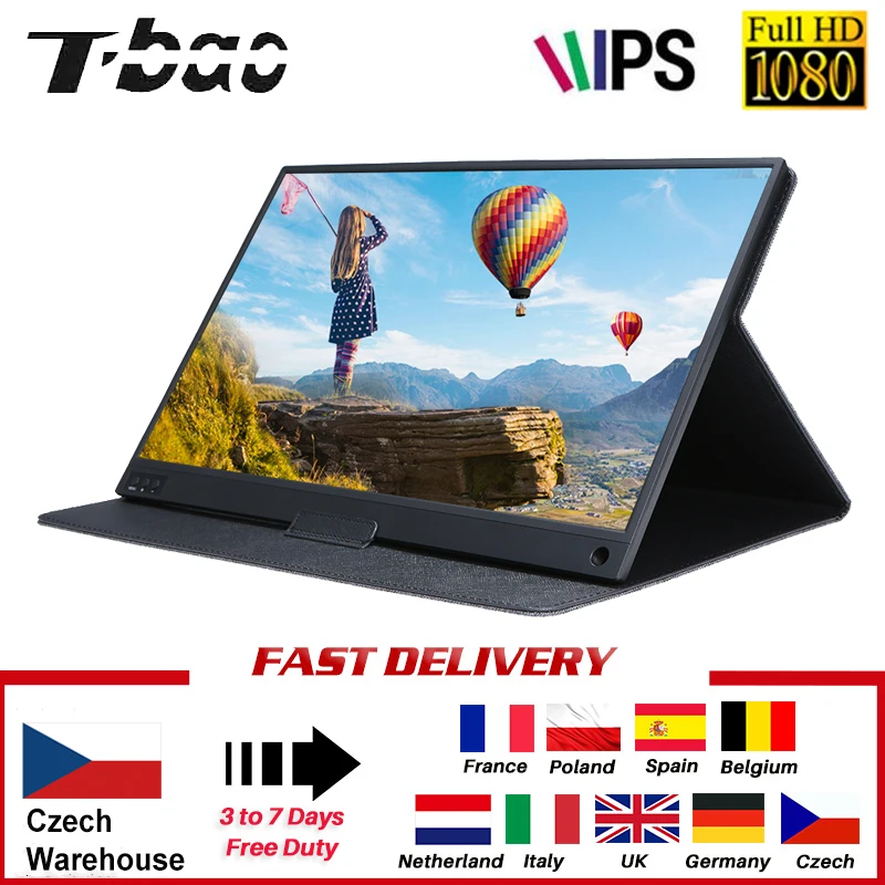 Тонкий портативный hd монитор T bao 15 6 дюйма type c hdmi для ПК ноутбука телефона xbox switch и