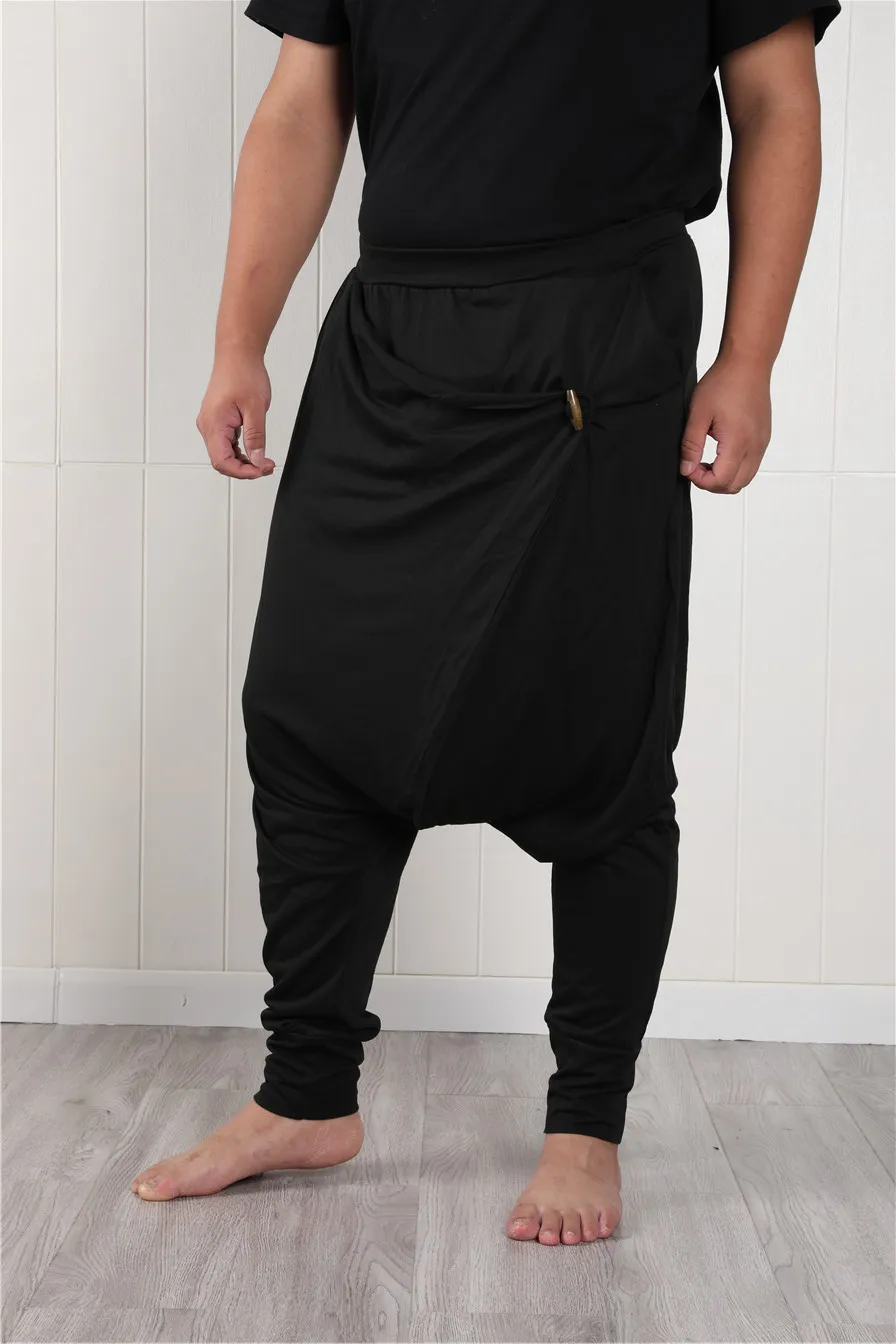 

2019 New Joggers Men Sports Harem Track Pants Loose Hip Hop Baggy Pants Men Drop Crotch Pockets Male Casual Trousers Streetwear