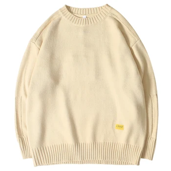 

Men's Jumpers Knitted Sweater Pullover Crewneck Tops Warmth Classics for Young Boys Casual Outdoor Solid Color Autumn Winter