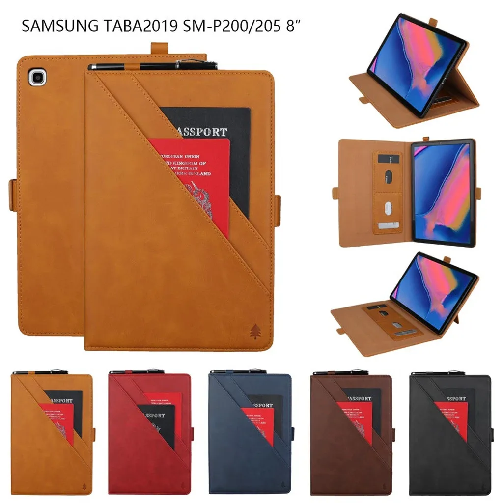 Тонкий чехол-подставка для Samsung Galaxy Tab A 8 0 2019 Sm-p200/p205 чехол планшета электронная