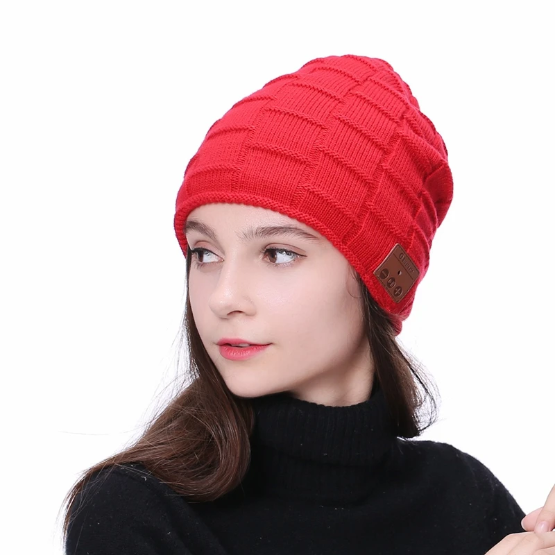 Wireless Headphone Bluetooth Hat Winter Cap Knit Earphone Sport Headset with Microphone Handsfree Speaker for iPhone Sony Xiaomi
