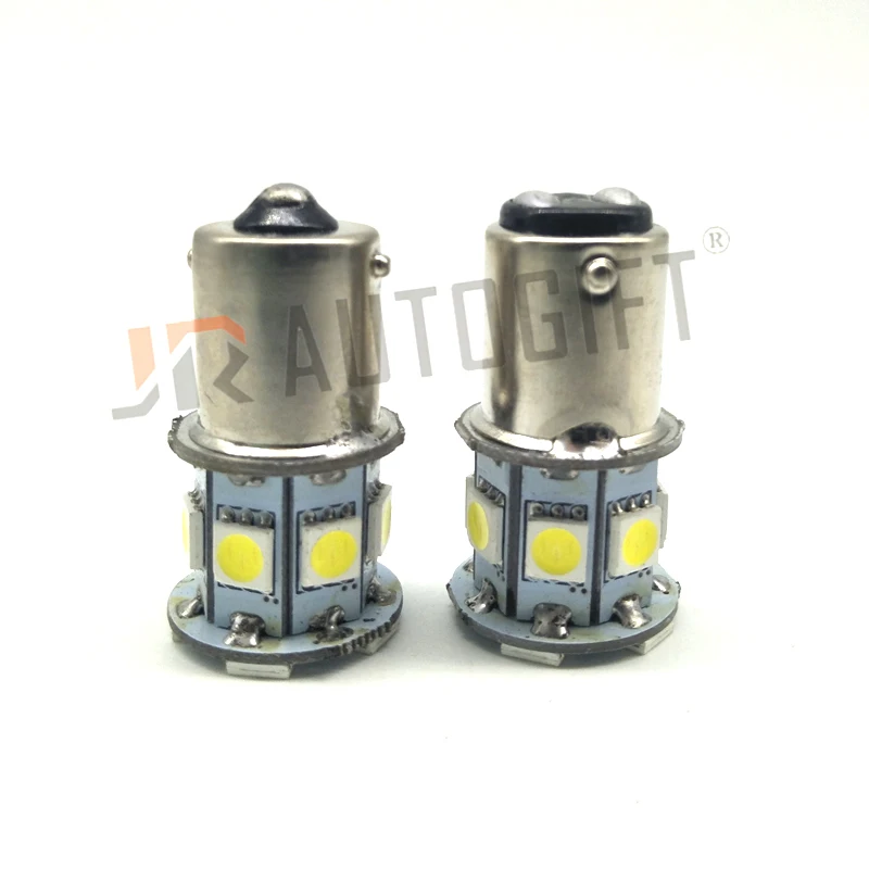 100 шт. 12В 24В 1156 1157 Белый 5050 Чип P21WY led 13SMD лампы трейлер Автомобиль Стайлинг свет