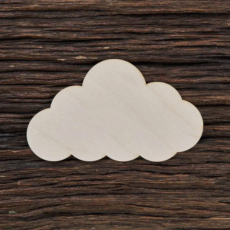 Деревянное облако для рукоделия-Лазерная резка-форма облака-чистое облако-облачный Декор